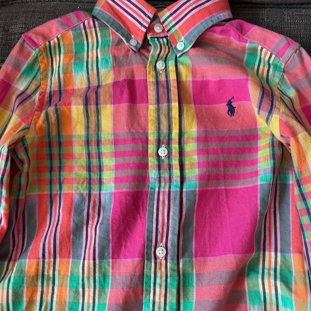 RALPH LAUREN Boy's Plaid Preppy Heritage Shirt Size 3T